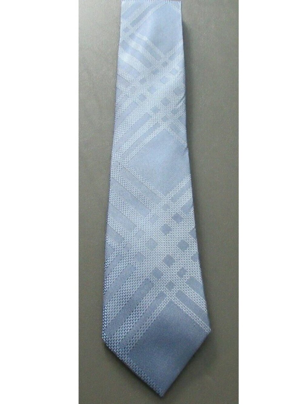 Kenneth Cole Reaction Men's Texture Grid 3'' 100% Silk Neck Tie, Blue, NWT